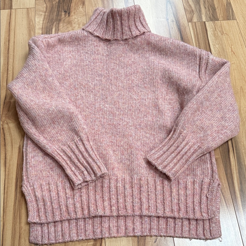 Industry Cozy Pink Turtleneck Sweater